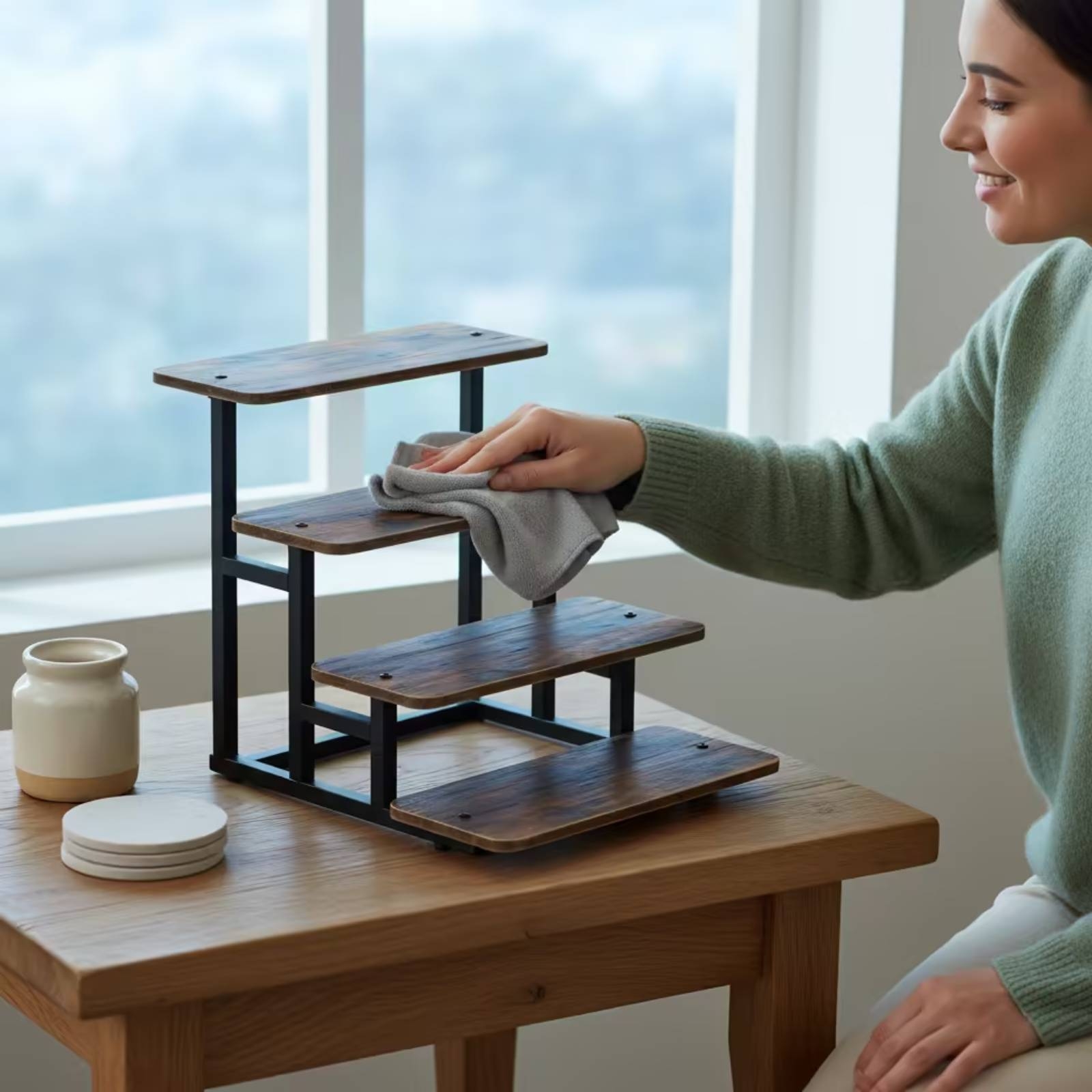 4-Tier Display Stand Tabletop  - Display Risers Set บทวิจารณ์และราคา
