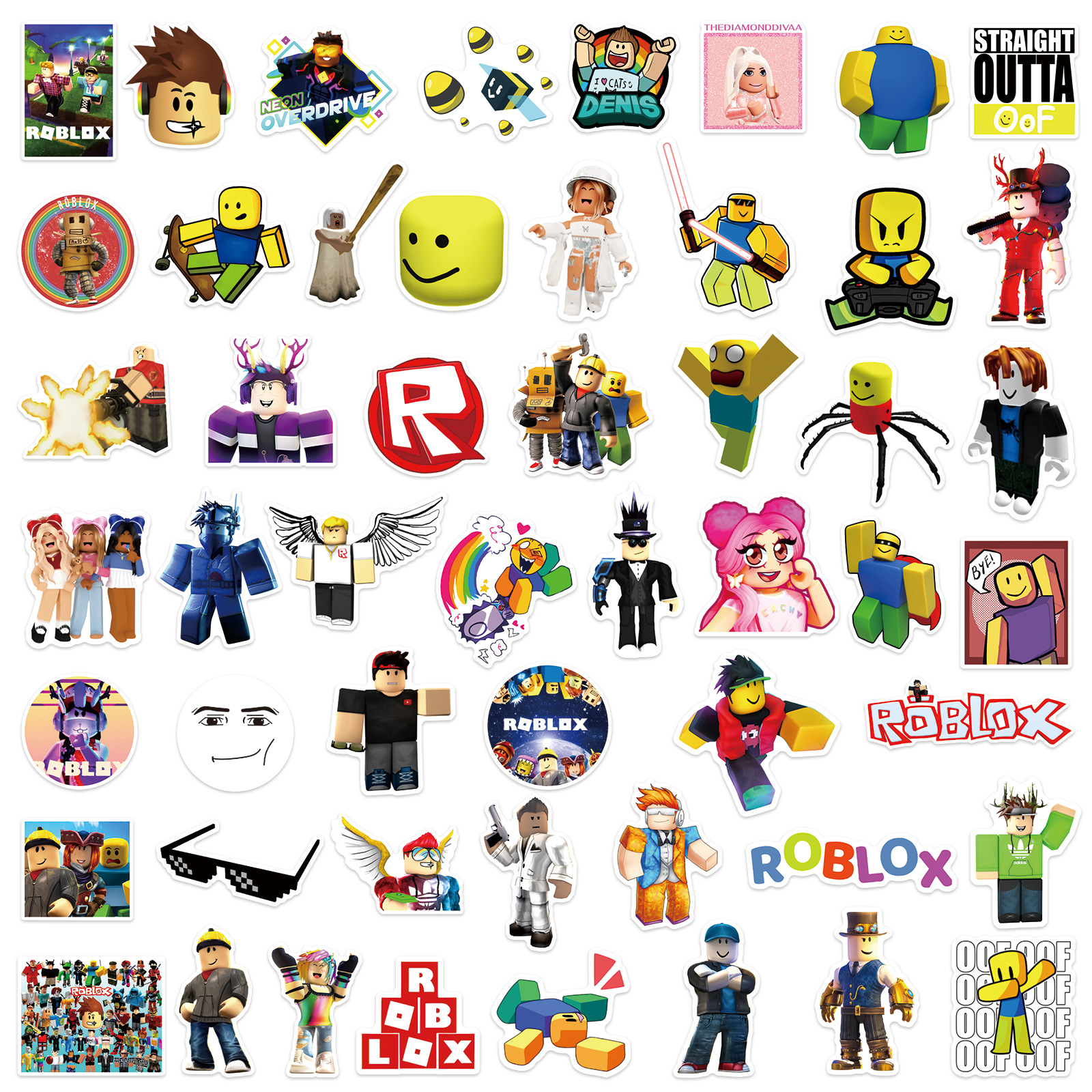 50pcs Roblox Unique Waterproof - Vinyl Figure Blank บทวิจารณ์และราคา