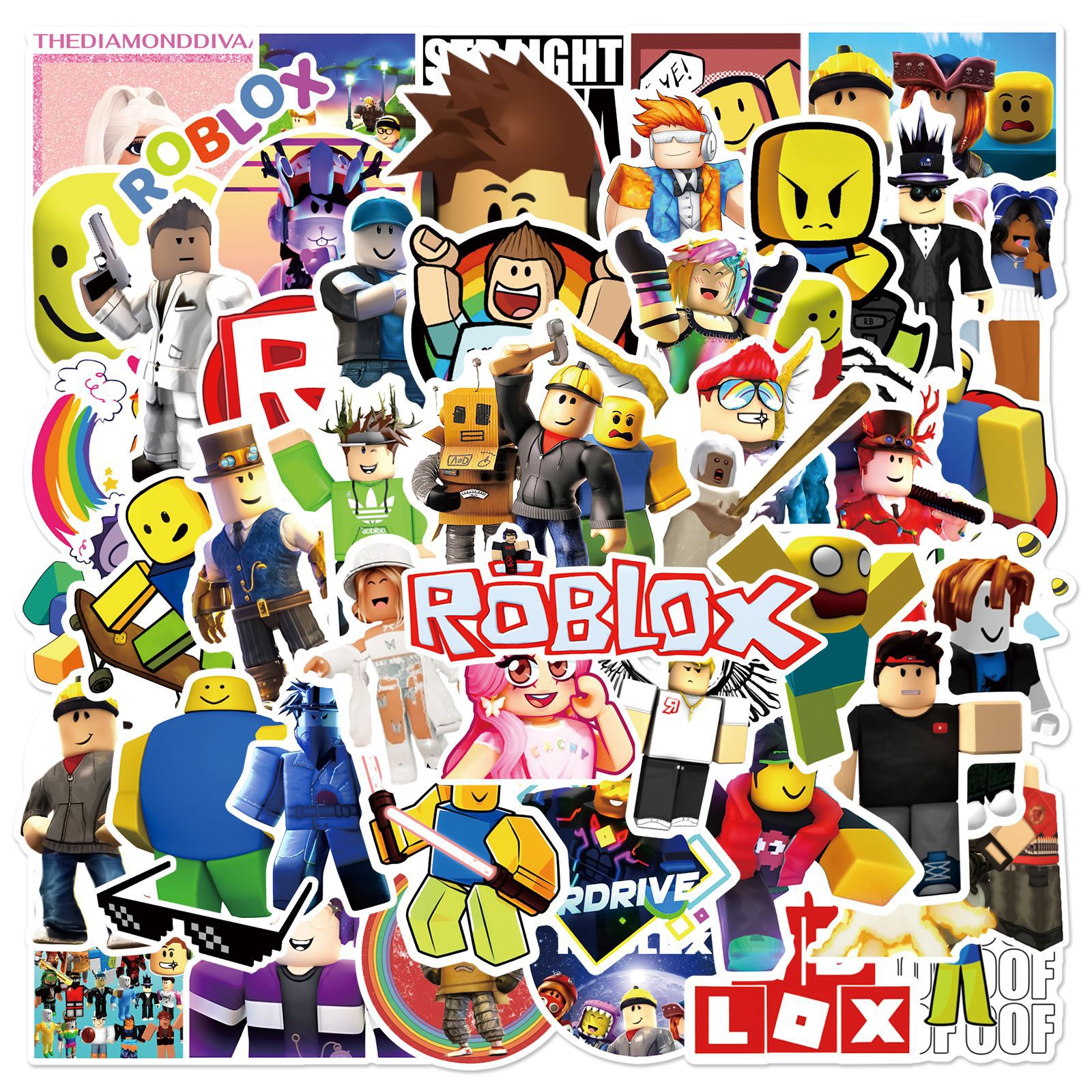50pcs Roblox Unique Waterproof - Vinyl Figure Blank บทวิจารณ์และราคา