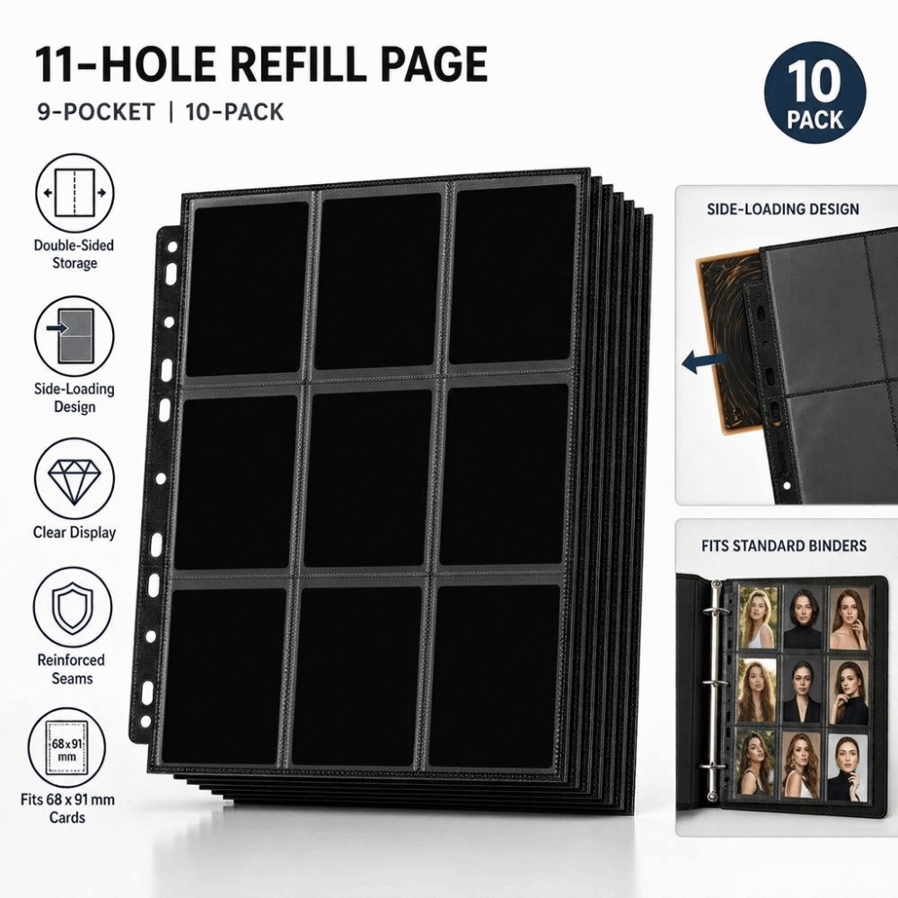 10Pcs 9-Pocket A4 Trading Card - Trading Card Binder บทวิจารณ์และราคา