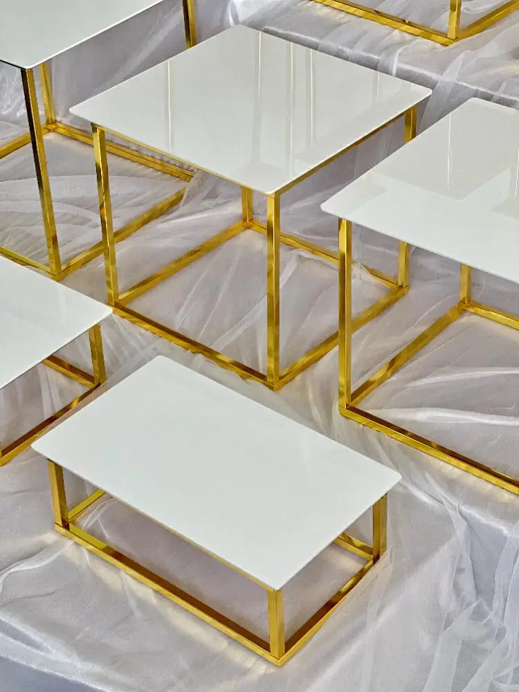 12-20 PCS Luxury Gold Frame Wh - Display Risers Set บทวิจารณ์และราคา