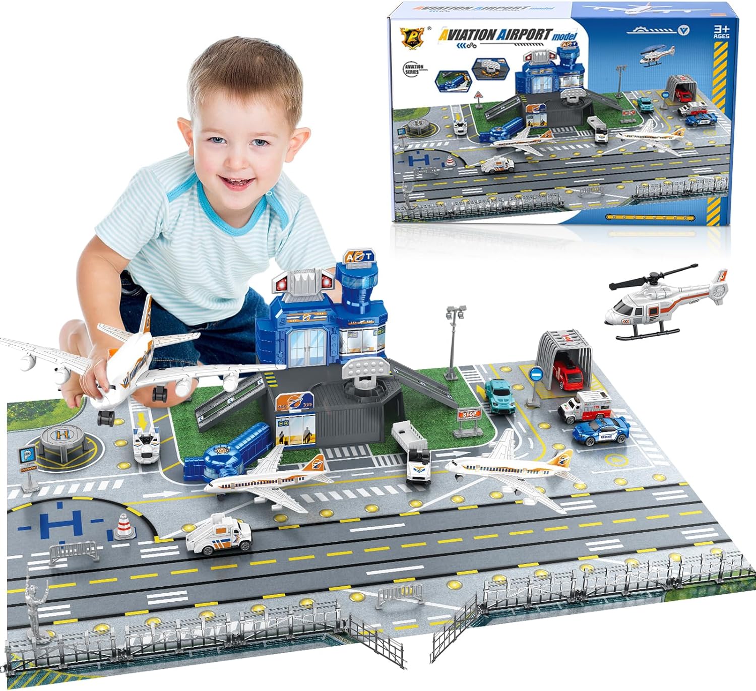 Children's Airport Scene Toy S - Model Airplane Plastic บทวิจารณ์และราคา
