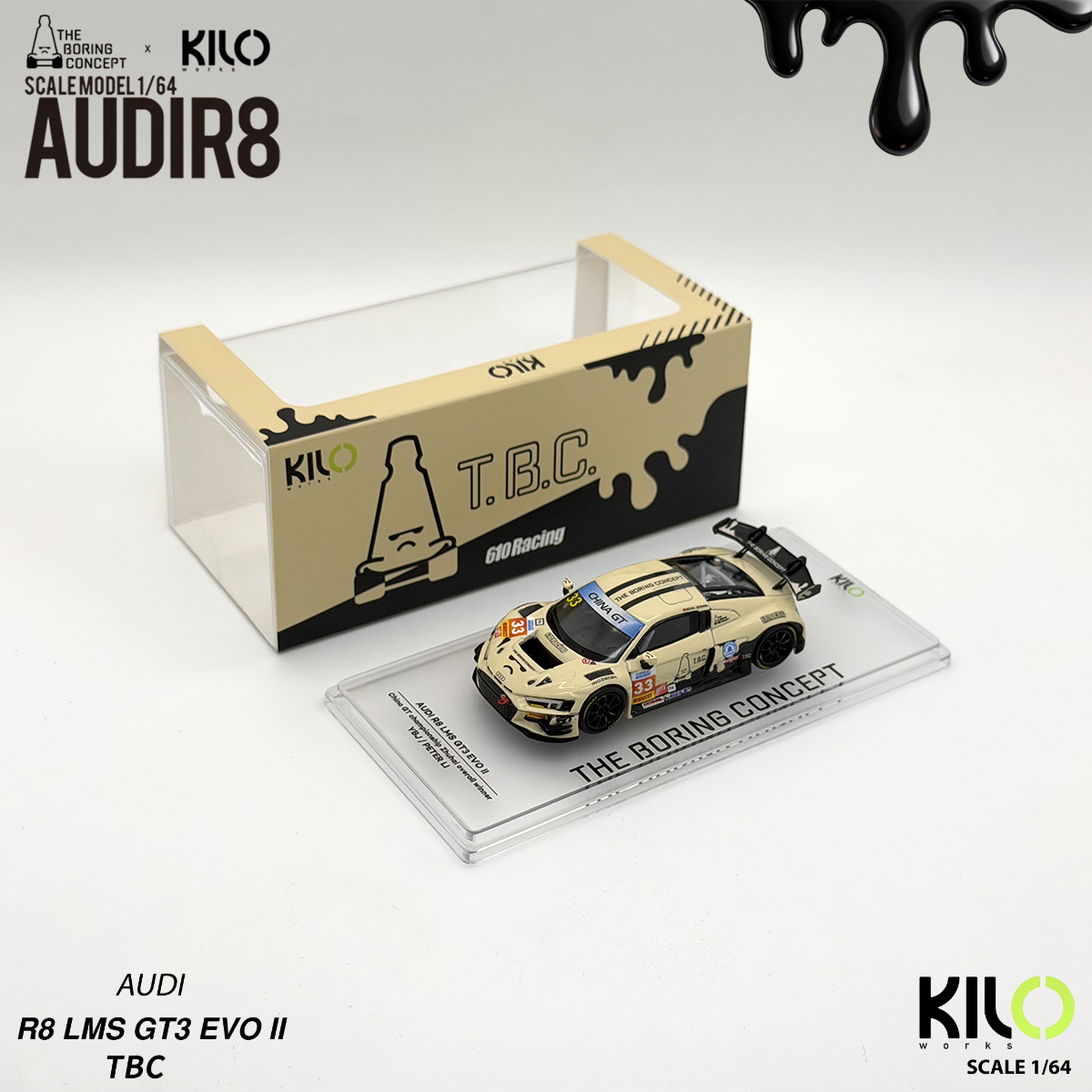 Kilo Works × TBC 1:64 Audi R8  - Die Cast Car 1 64 บทวิจารณ์และราคา