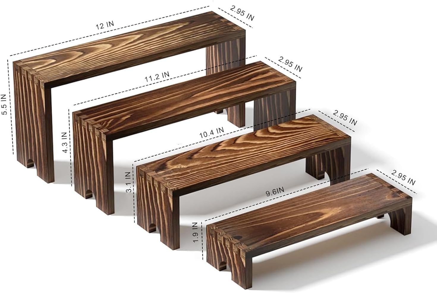 2 Tier Wooden Cupcake Stand Se - Display Risers Set บทวิจารณ์และราคา