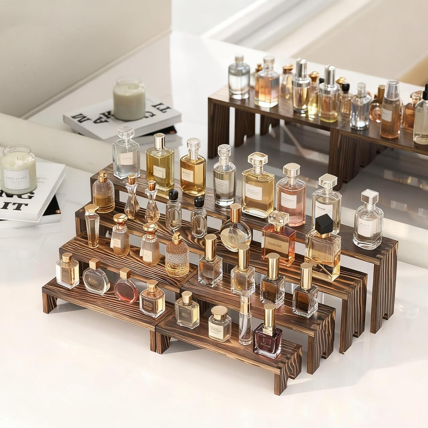2 Tier Wooden Cupcake Stand Se - Display Risers Set บทวิจารณ์และราคา