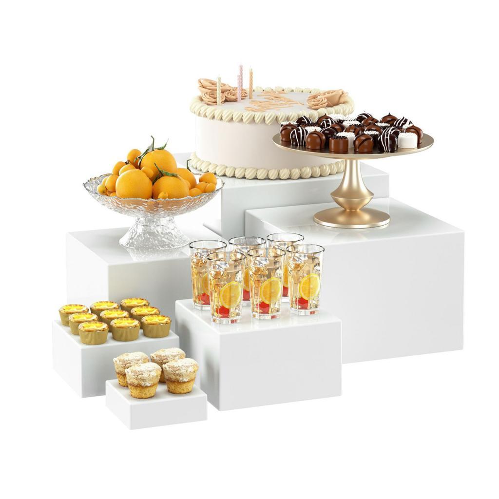 Acrylic Buffet Riser Set Multi - Display Risers Set บทวิจารณ์และราคา