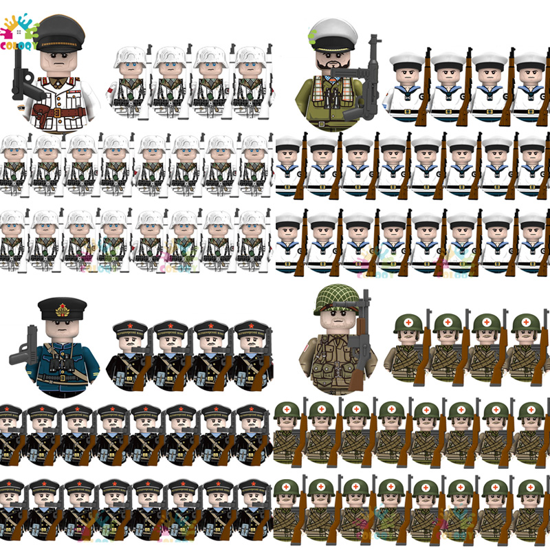 Kids Toys 21pcs/lot WW2 N001-N - Lego Minifigure Holder บทวิจารณ์และราคา