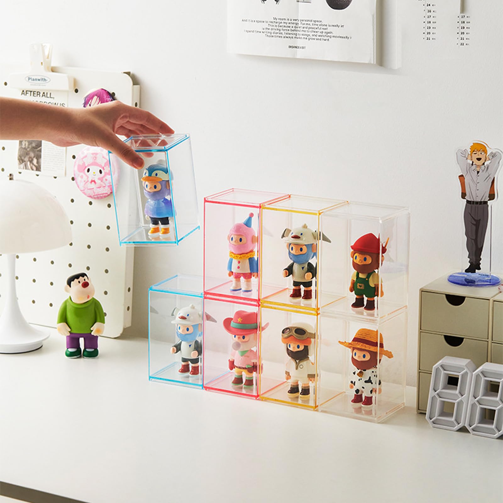 Acrylic Display Case Colorful  - Pop Display Shelf บทวิจารณ์และราคา