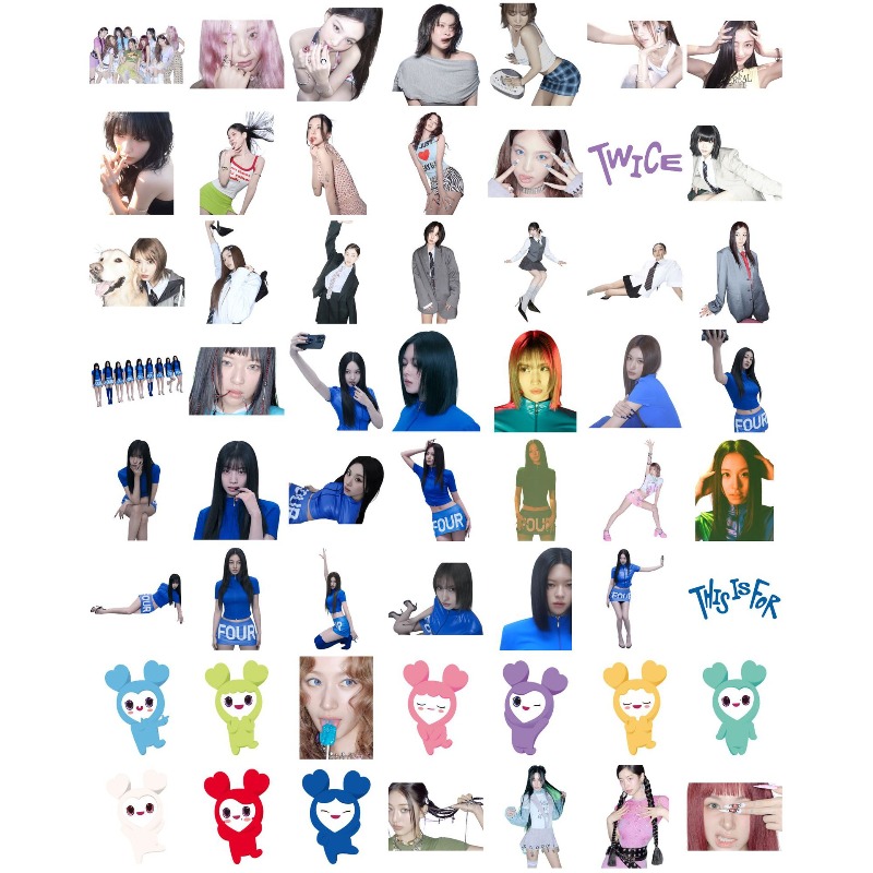 56PCS TWICE Cute  Anime Charac - Vinyl Figure Blank บทวิจารณ์และราคา