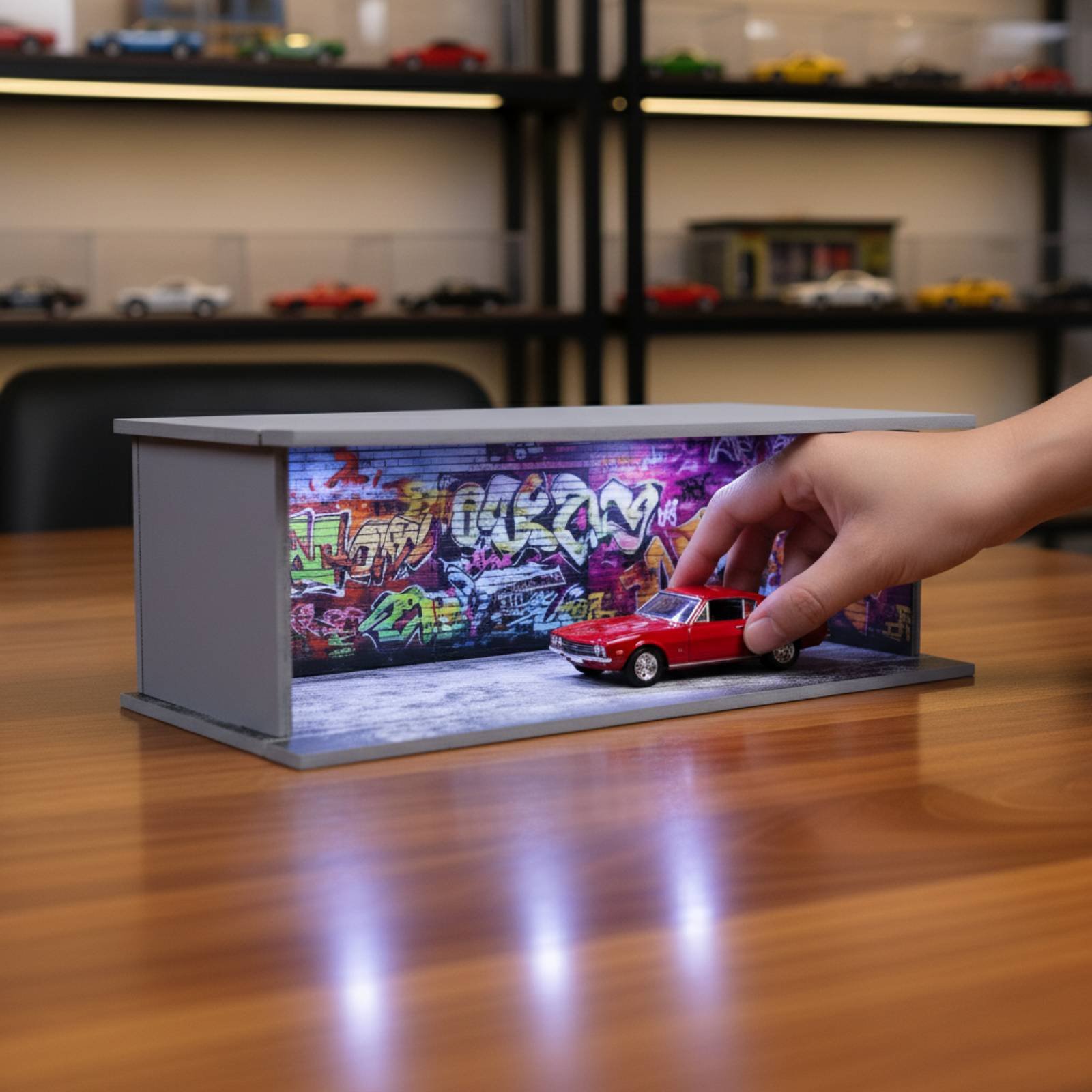 Graffiti Parking Garage Displa - Display Case Acrylic บทวิจารณ์และราคา