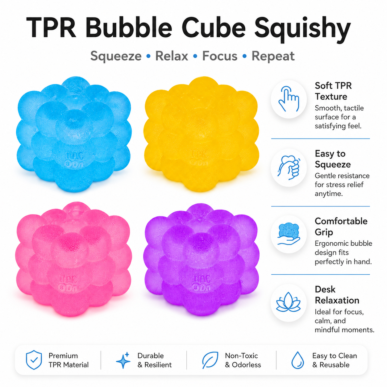 NeeDoh Round Rubik's Cube Stre - Fidget Cube Original บทวิจารณ์และราคา