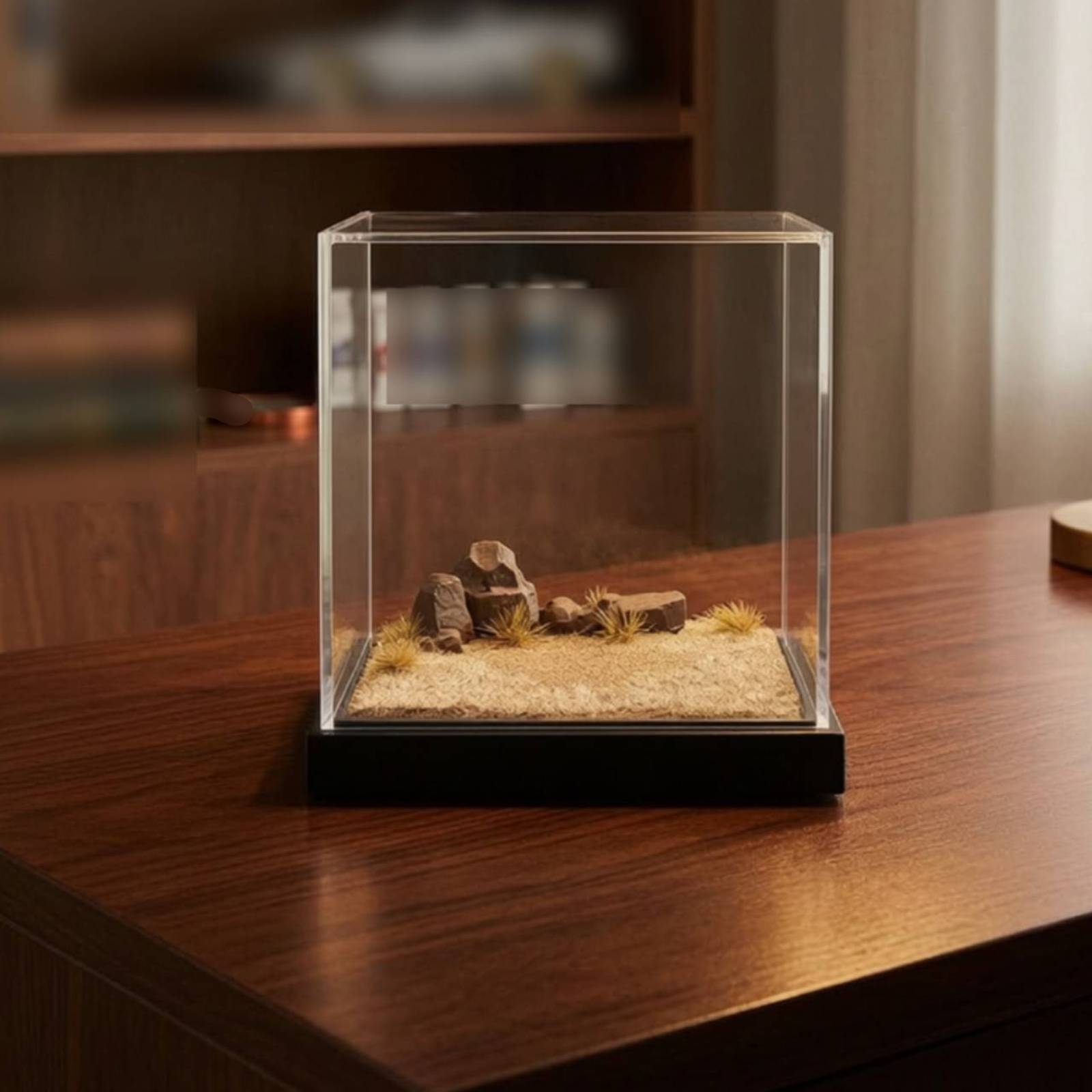 Miniature Scene Platform Clear - Display Case Acrylic บทวิจารณ์และราคา