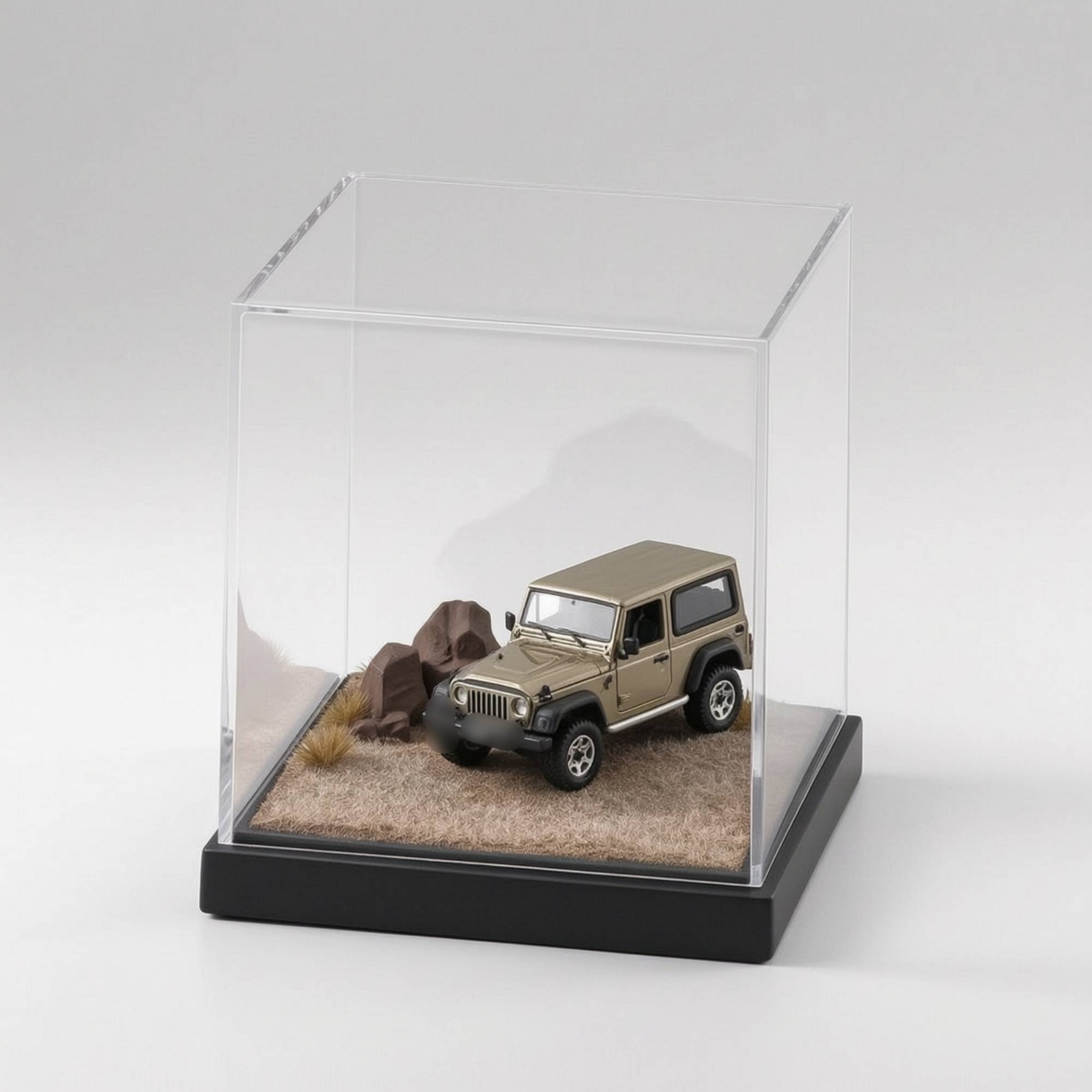 Miniature Scene Platform Clear - Display Case Acrylic บทวิจารณ์และราคา