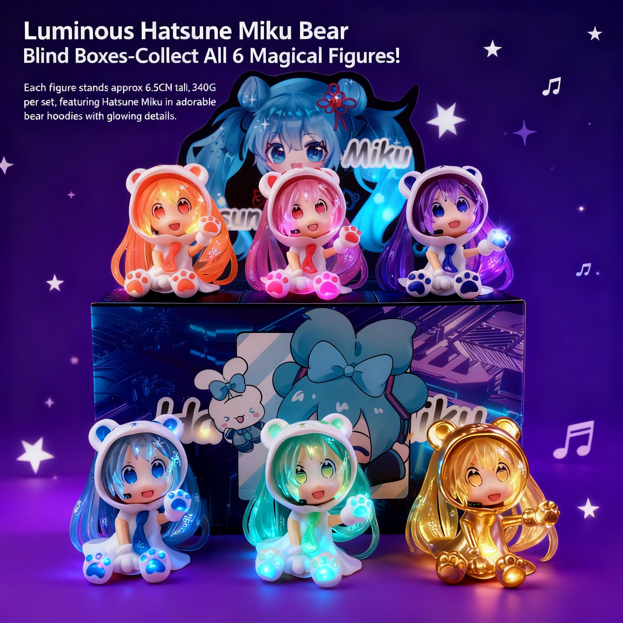 Glow in the Dark Hatsune Miku  - Capsule Toy Gashapon บทวิจารณ์และราคา