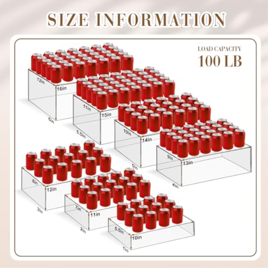 7 Pcs Extra Large Buffet Riser - Display Risers Set บทวิจารณ์และราคา