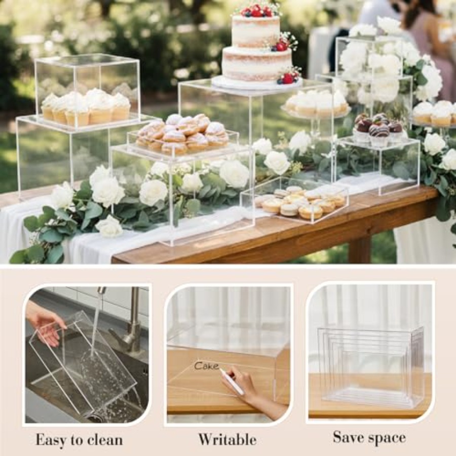 7 Pcs Extra Large Buffet Riser - Display Risers Set บทวิจารณ์และราคา