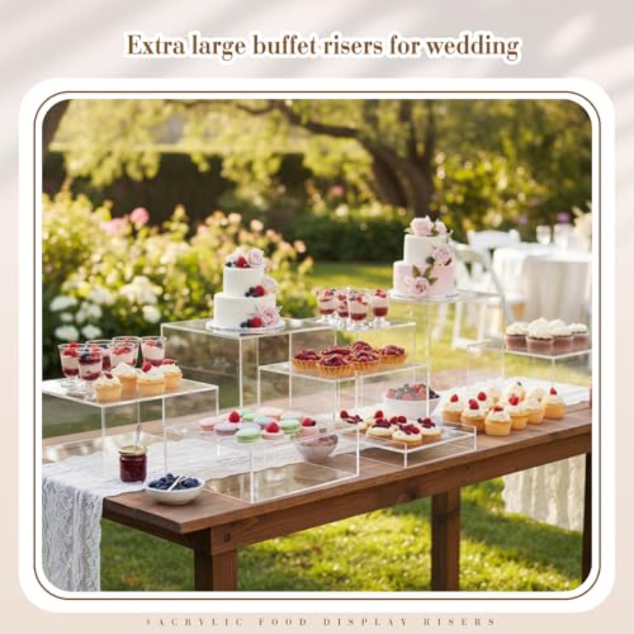 7 Pcs Extra Large Buffet Riser - Display Risers Set บทวิจารณ์และราคา