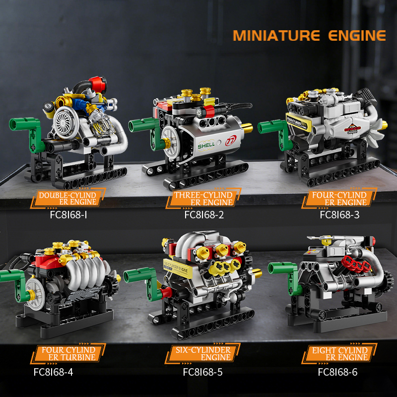 Mini Engine 2/3/4/6/8 Cylinder - Building Block Mini บทวิจารณ์และราคา