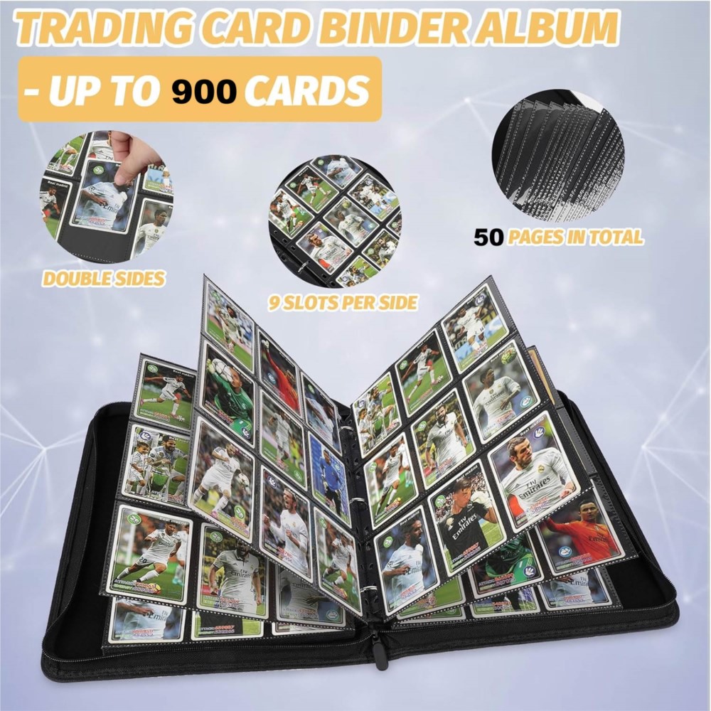 Card Binder 9 Pocket Double Si - Trading Card Binder บทวิจารณ์และราคา