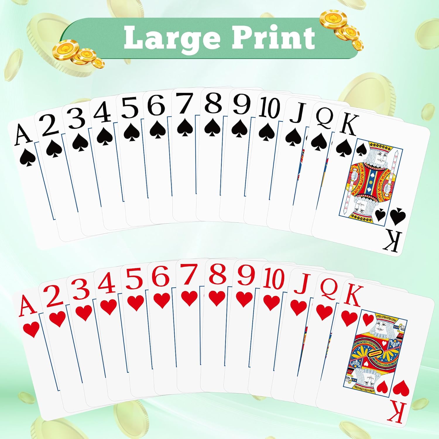 2 Pack Playing Cards | Large P - Graded Card Display บทวิจารณ์และราคา