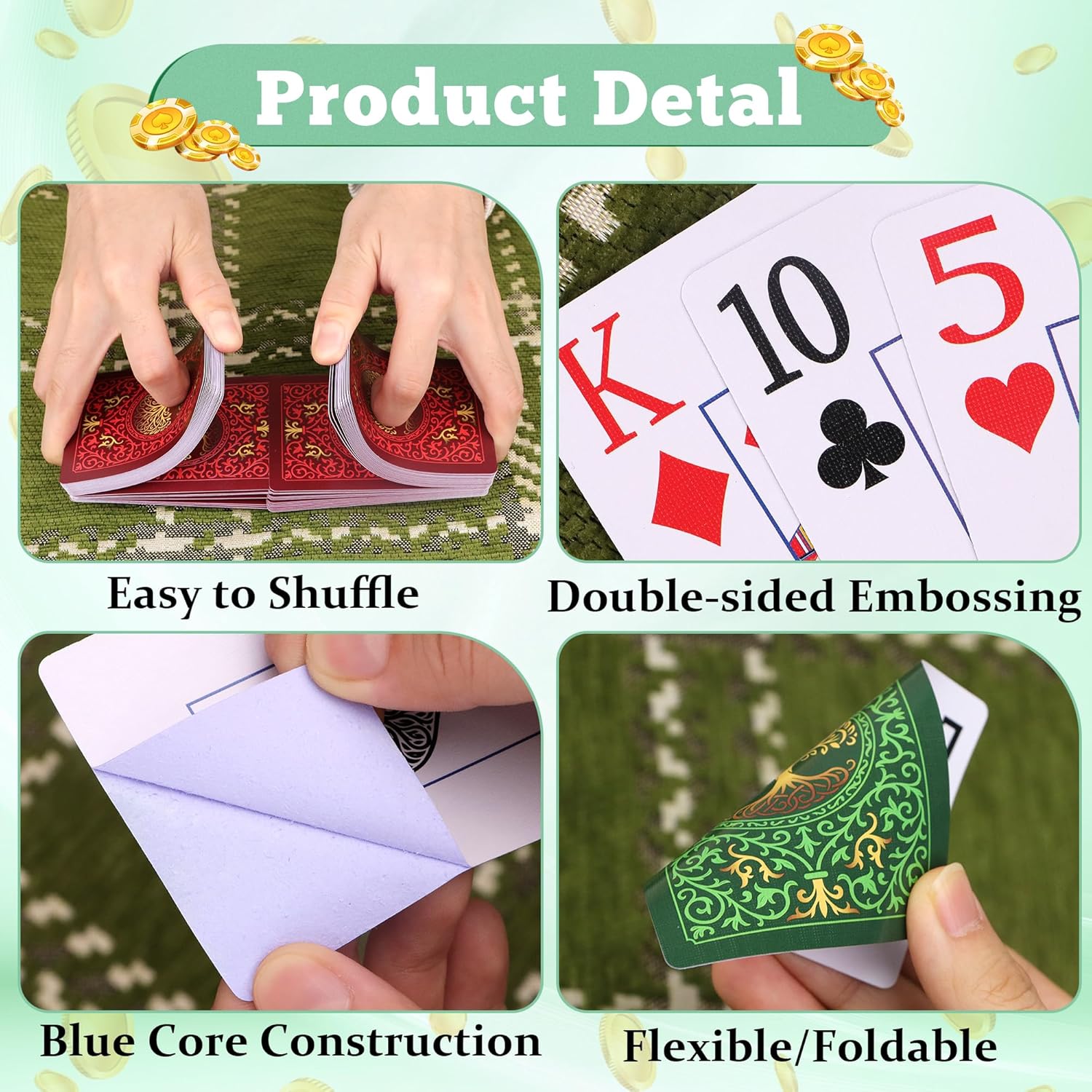 2 Pack Playing Cards | Large P - Graded Card Display บทวิจารณ์และราคา