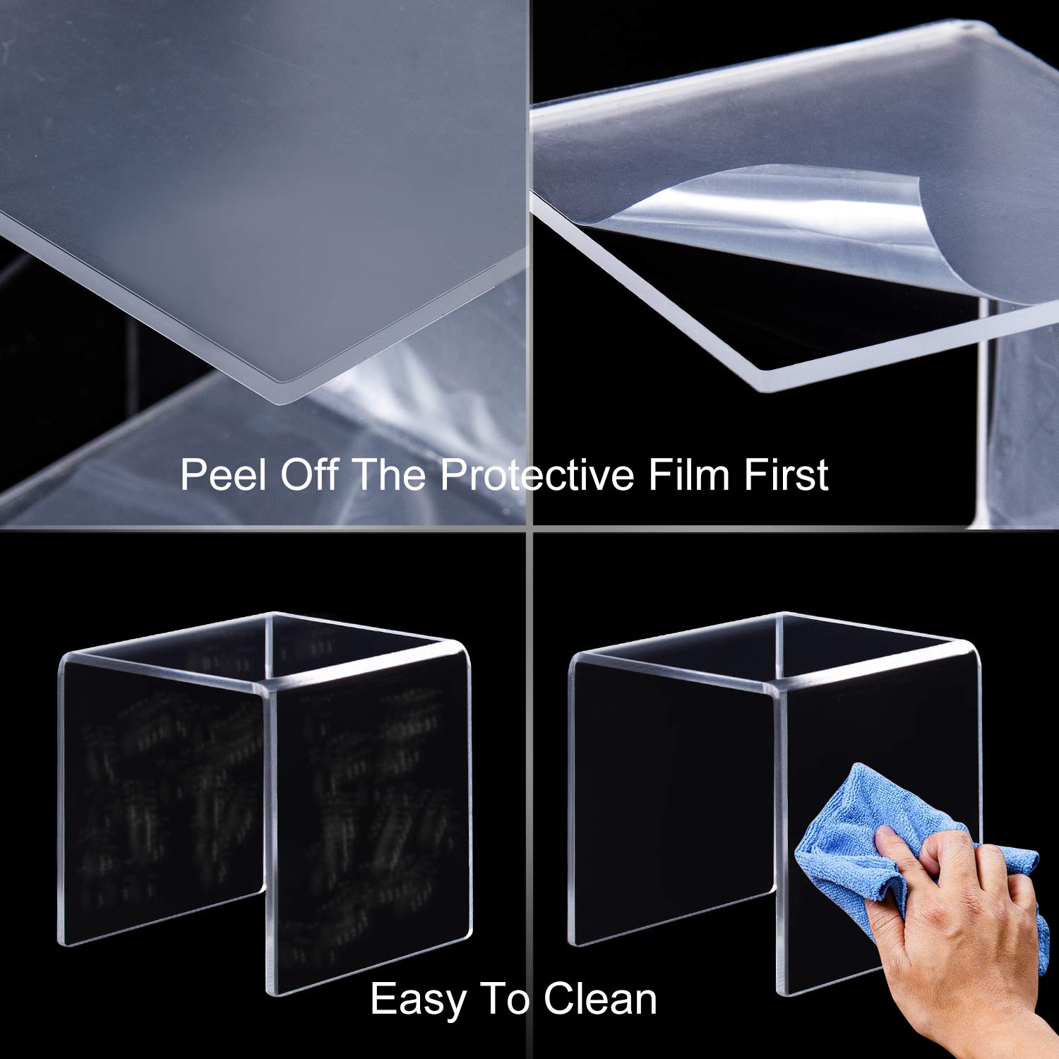 U Shape Acrylic Display Risers - Pop Display Shelf บทวิจารณ์และราคา