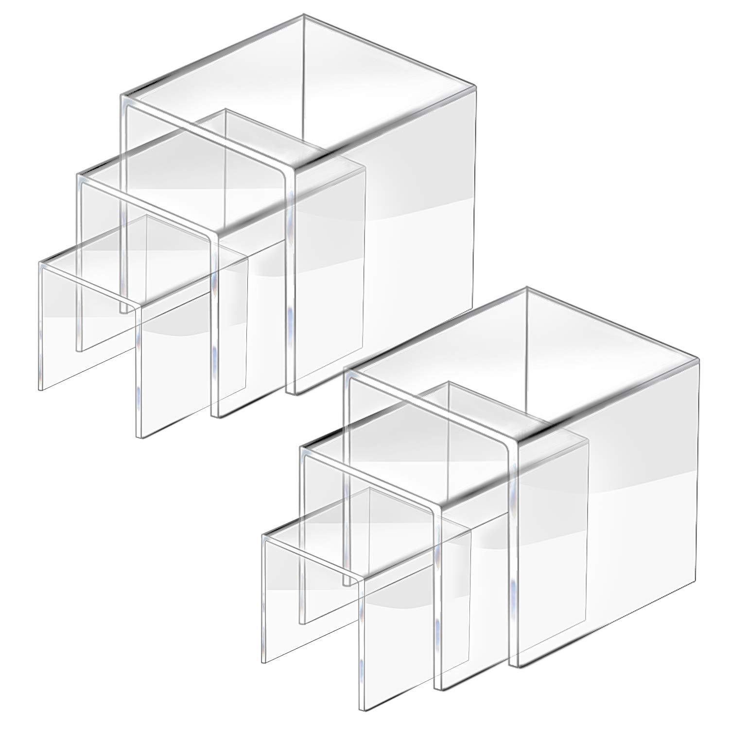 U Shape Acrylic Display Risers - Pop Display Shelf บทวิจารณ์และราคา