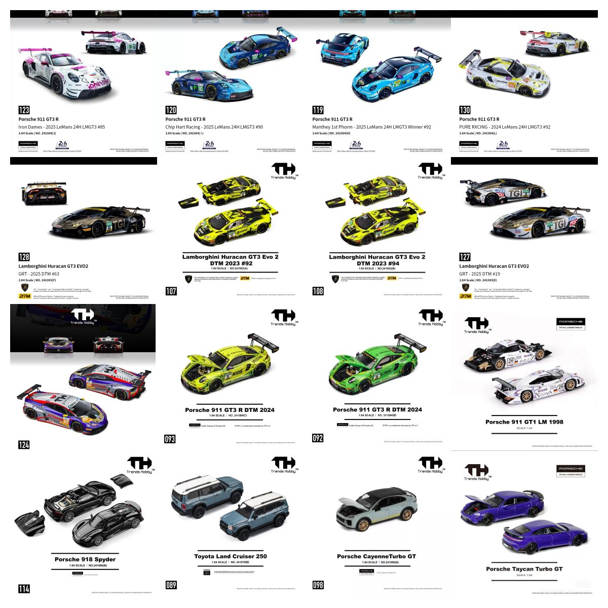 TH 1/64 Porsche 911 GT3 R LeMa - Die Cast Car 1 64 บทวิจารณ์และราคา