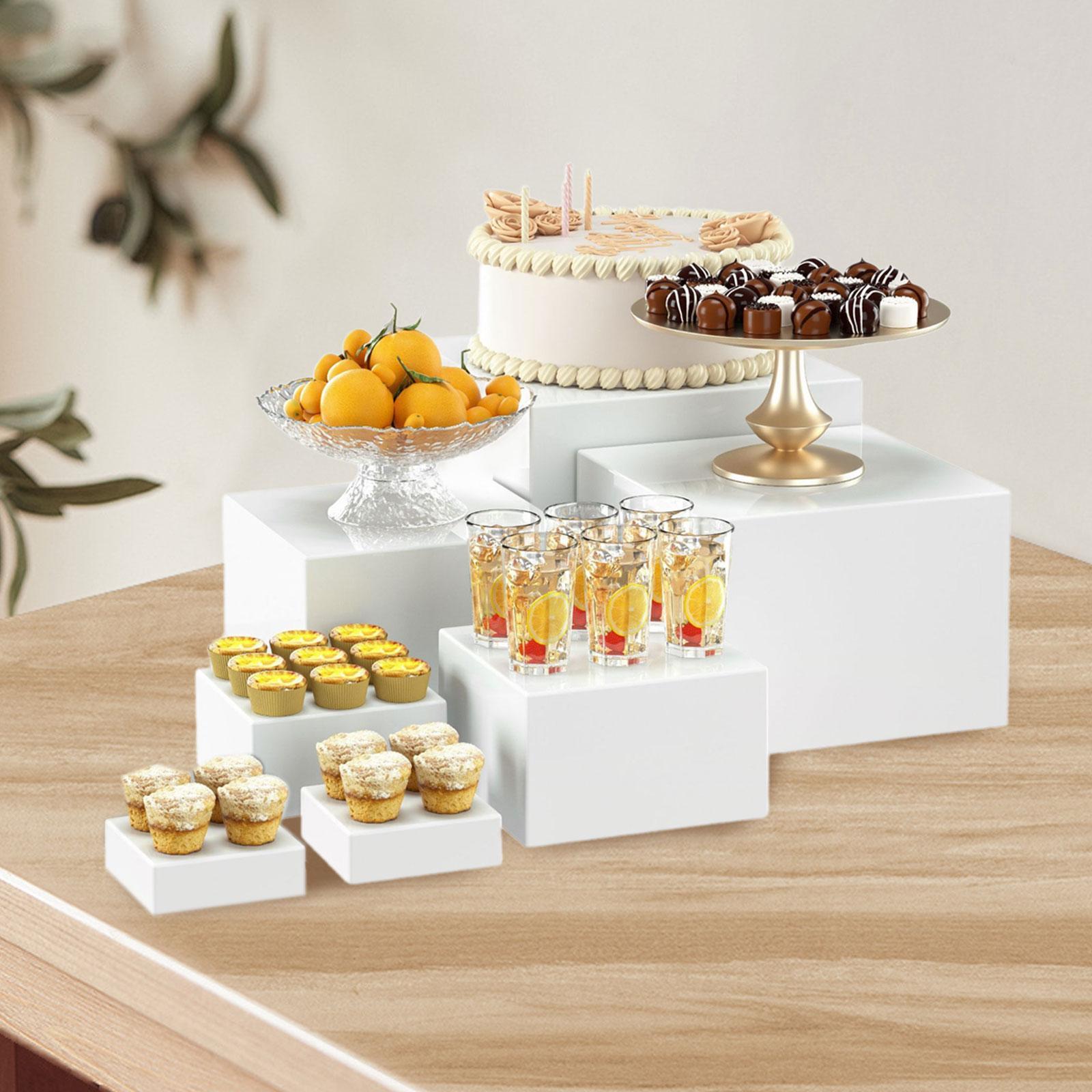 TQH 7Pcs Buffet Riser Dessert  - Display Risers Set บทวิจารณ์และราคา