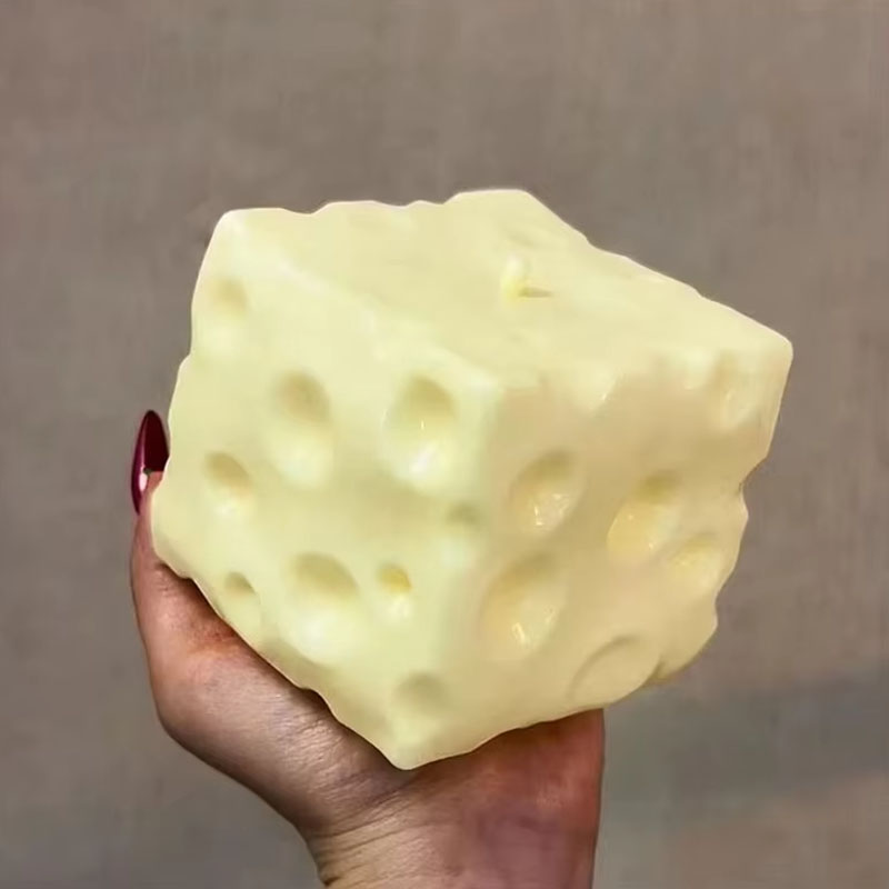 ◑Jumbo Cheese Cube Stress Ball - Fidget Cube Original บทวิจารณ์และราคา