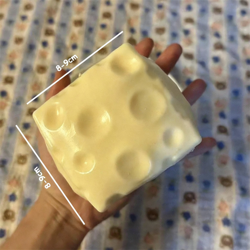 ◑Jumbo Cheese Cube Stress Ball - Fidget Cube Original บทวิจารณ์และราคา