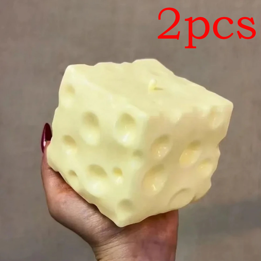 ◑Jumbo Cheese Cube Stress Ball - Fidget Cube Original บทวิจารณ์และราคา