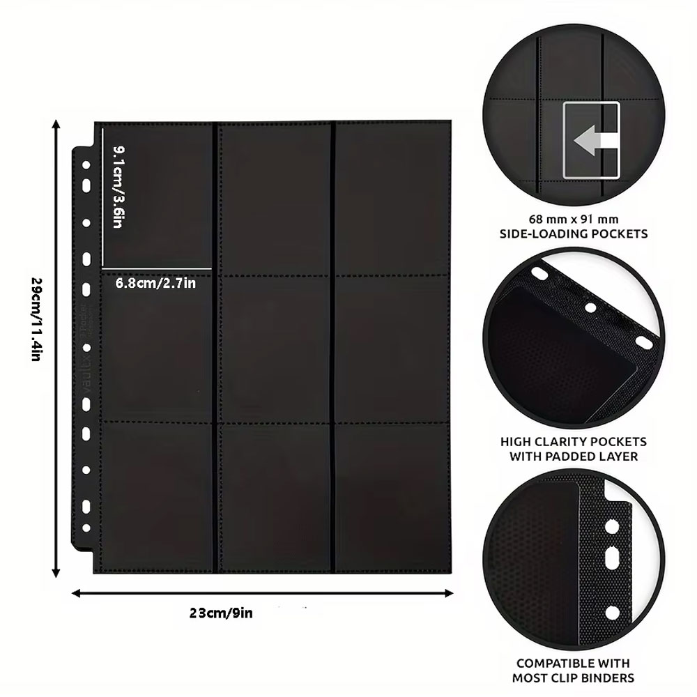 10Pack Black 9-Pocket A4 Tradi - Trading Card Binder บทวิจารณ์และราคา