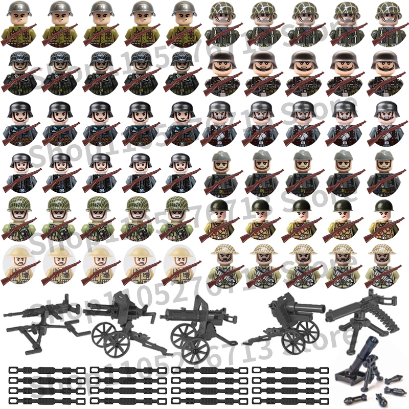 25Pcs/Set World War II Militar - Lego Minifigure Holder บทวิจารณ์และราคา