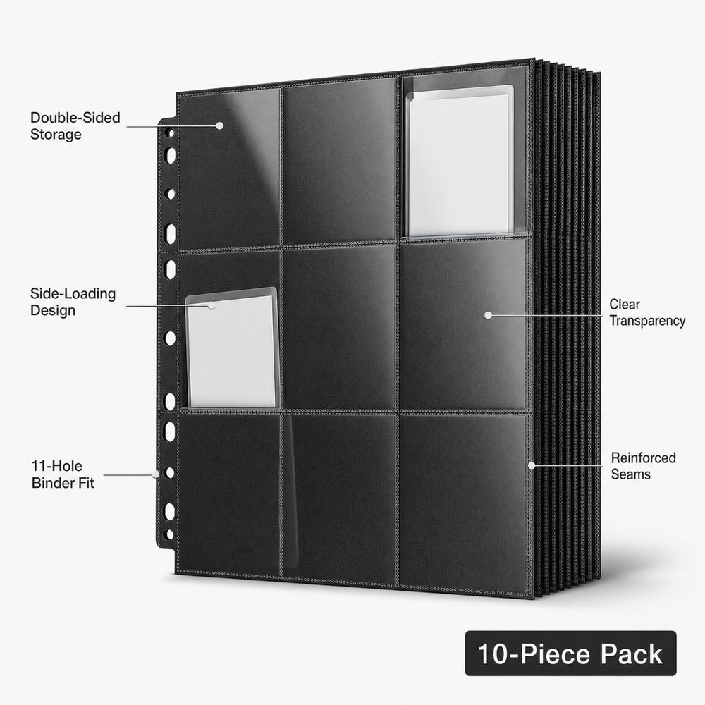 10Pcs 9-Pocket A4 Trading Card - Trading Card Binder บทวิจารณ์และราคา