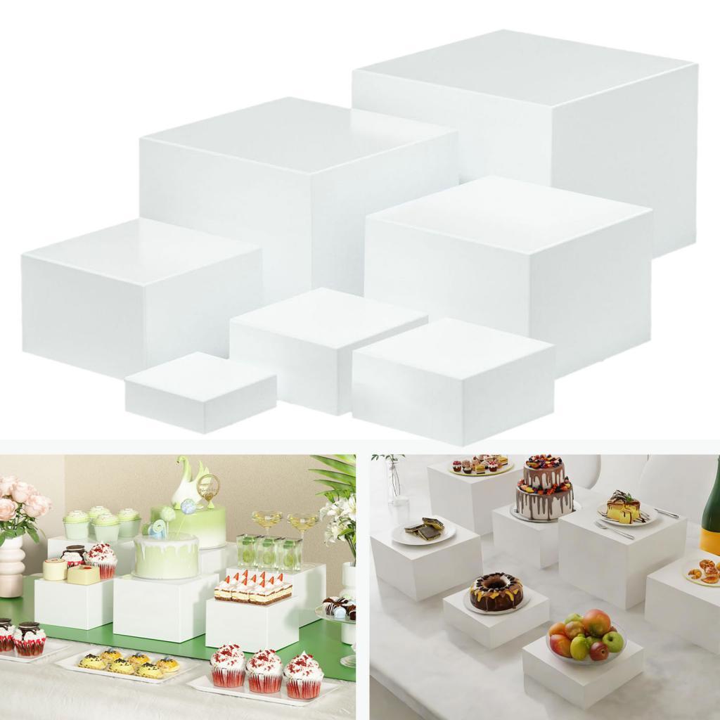 7 Pieces Acrylic Cube Display  - Display Risers Set บทวิจารณ์และราคา