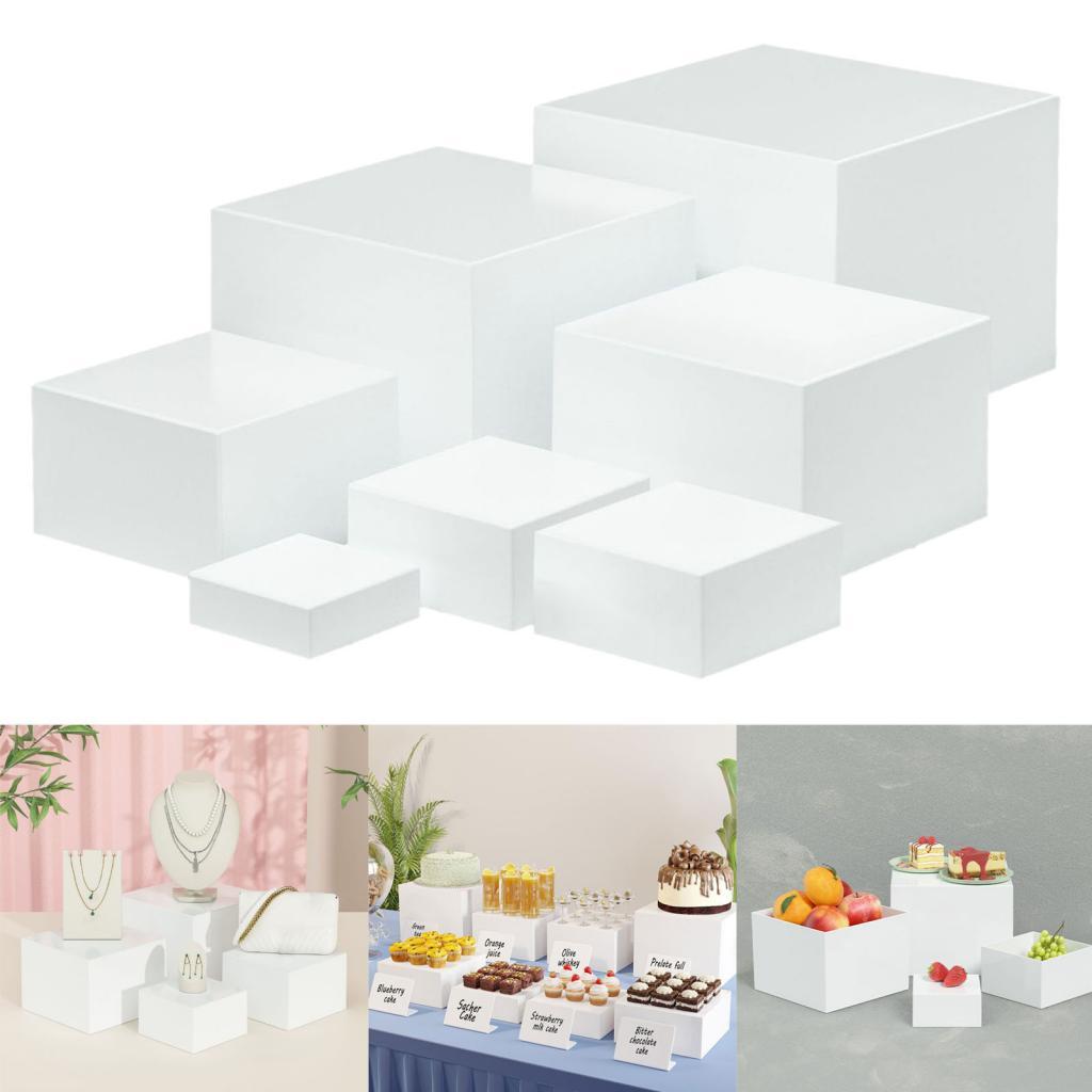 7 Pieces Acrylic Cube Display  - Display Risers Set บทวิจารณ์และราคา