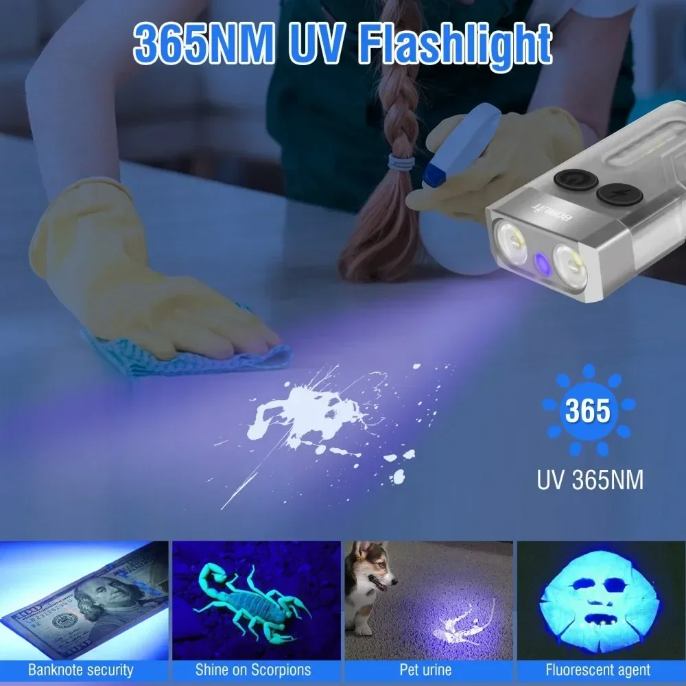 BORUiT V10 Keychain UV LED EDC - Fidget Cube Original บทวิจารณ์และราคา