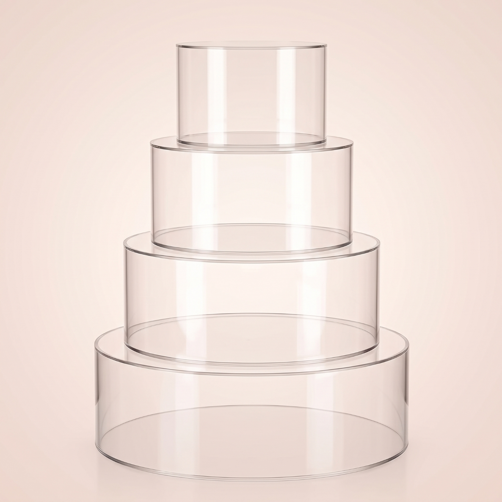 4 Pieces Cake Display Cylinder - Display Risers Set บทวิจารณ์และราคา