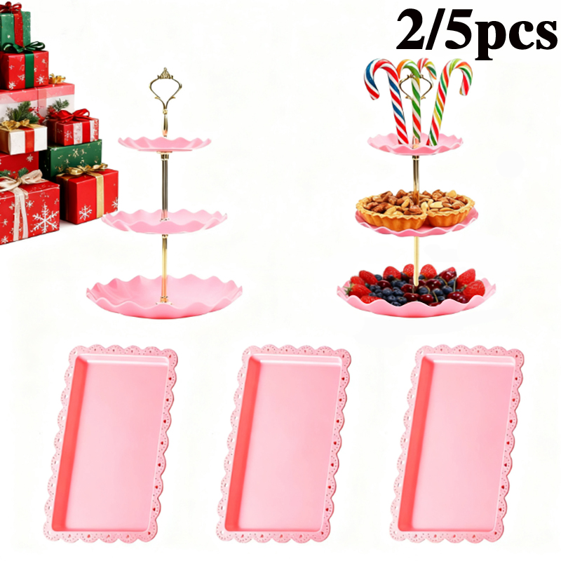 2/5pcs luxury pink cake rack d - Display Risers Set บทวิจารณ์และราคา
