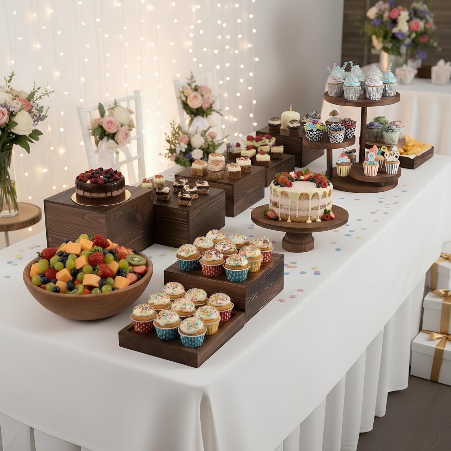 4 Tier Round Cupcake Tower Sta - Display Risers Set บทวิจารณ์และราคา