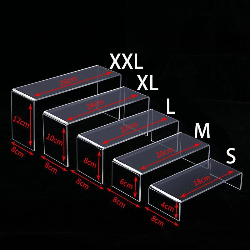 5 Size Acrylic Display Risers  - Pop Display Shelf บทวิจารณ์และราคา