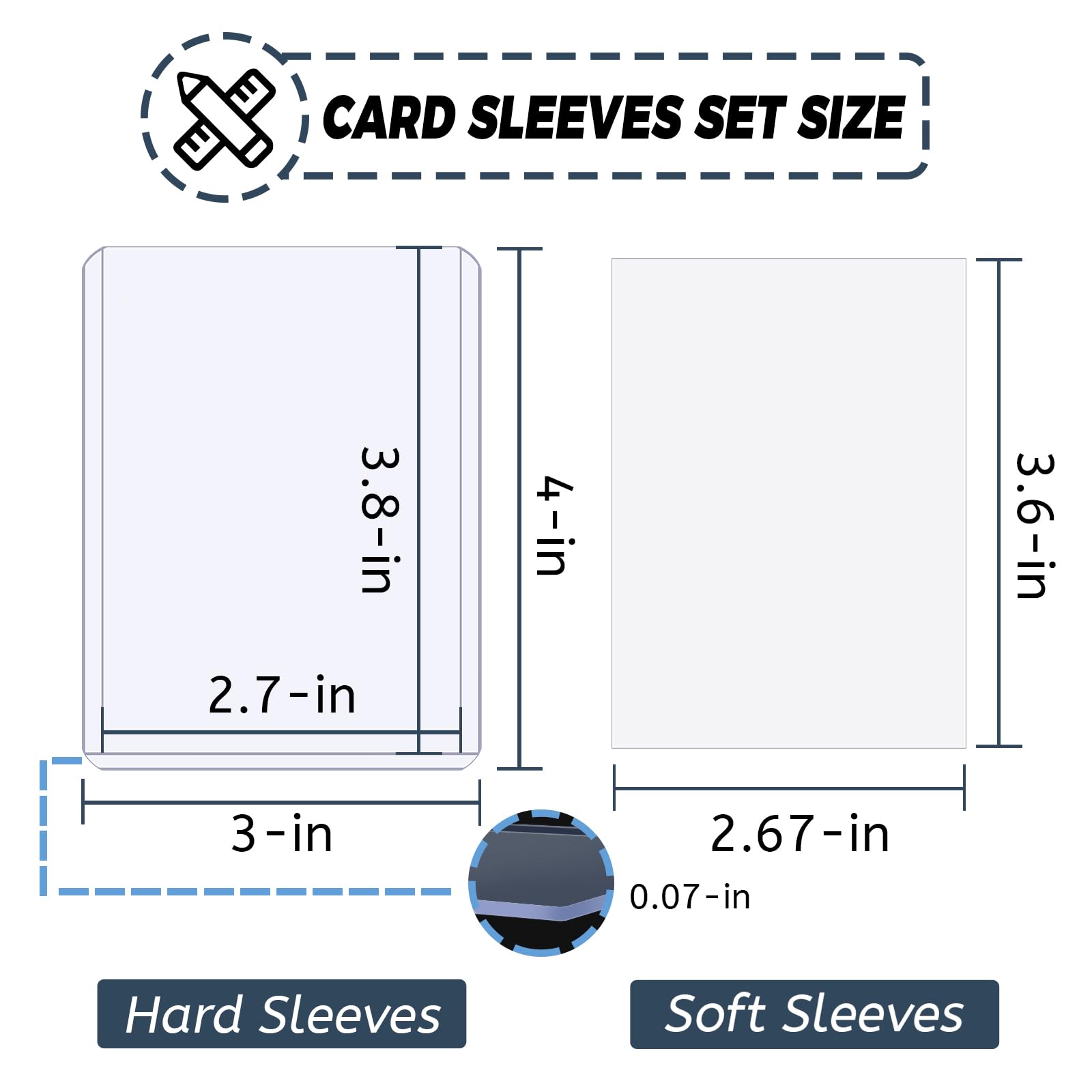100-600pcs Card Sleeves Hard S - Pokemon Binder Card บทวิจารณ์และราคา