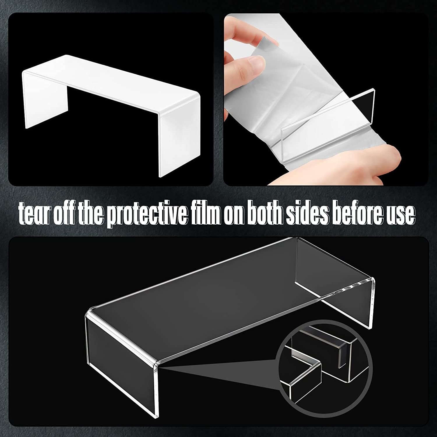 Clear Rectangular Acrylic Disp - Pop Display Shelf บทวิจารณ์และราคา