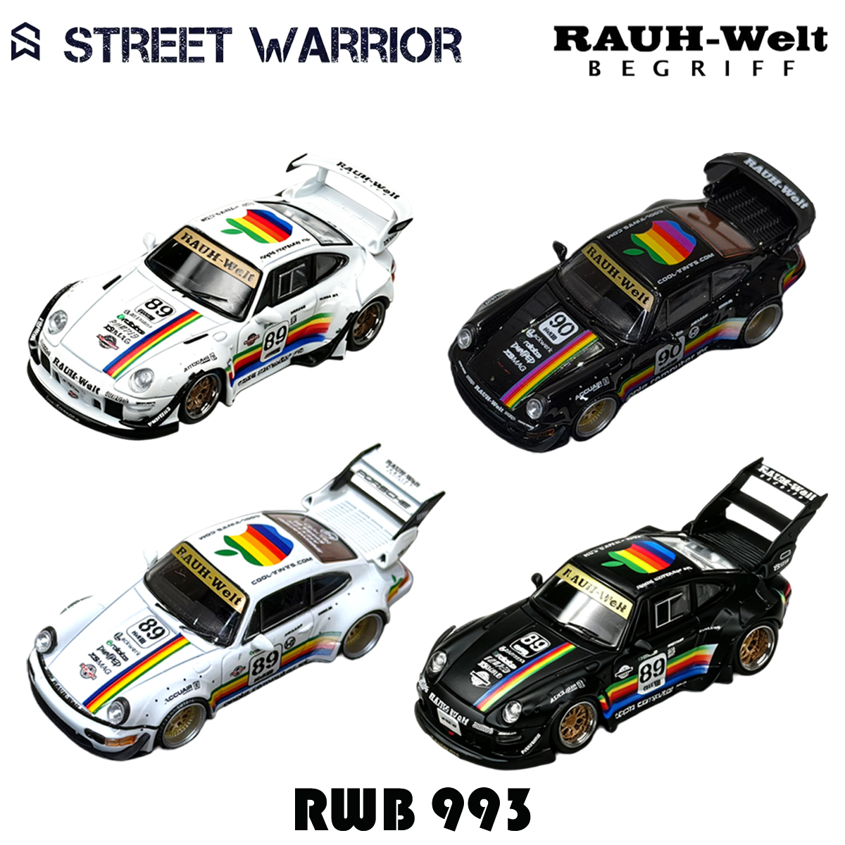 SW In Stock 1:64 RWB 993 Black - Die Cast Car 1 64 บทวิจารณ์และราคา
