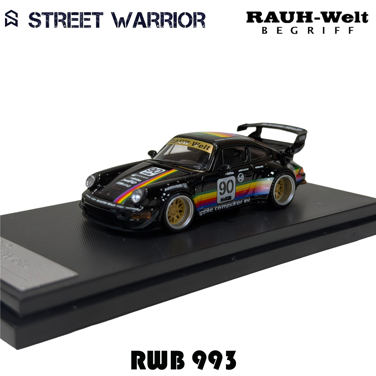 SW In Stock 1:64 RWB 993 Black - Die Cast Car 1 64 บทวิจารณ์และราคา