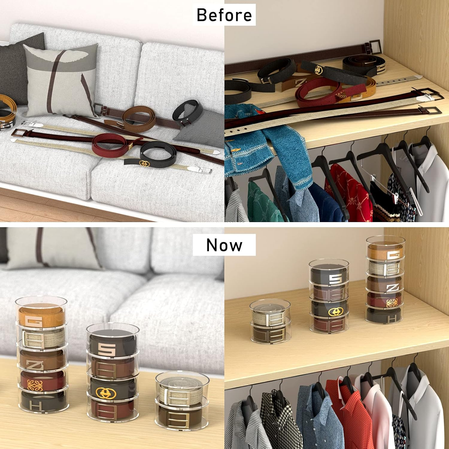 Belt Organizer, Acrylic Displa - Display Case Acrylic บทวิจารณ์และราคา